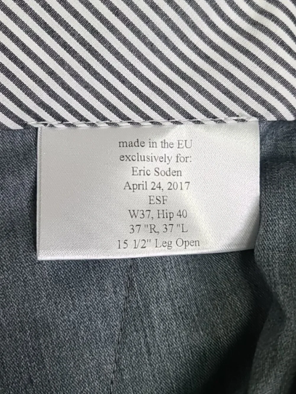 J. Hilburn Italian Wool Flat Front Dress Pants W36xL26.5